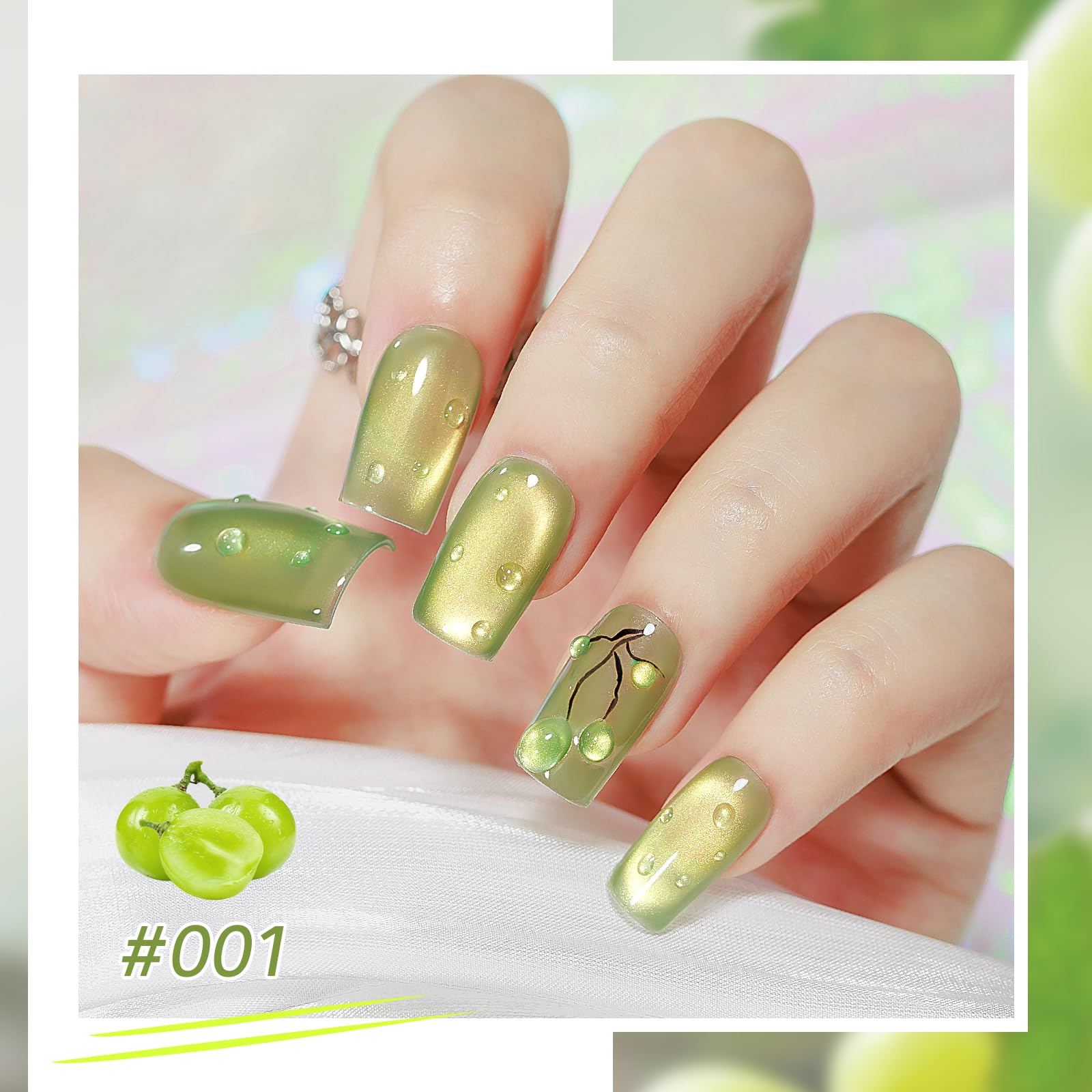 Amazon.com : MIZHSE Cat Eye Gel Nail Polish, Fruit Colors Magnetic